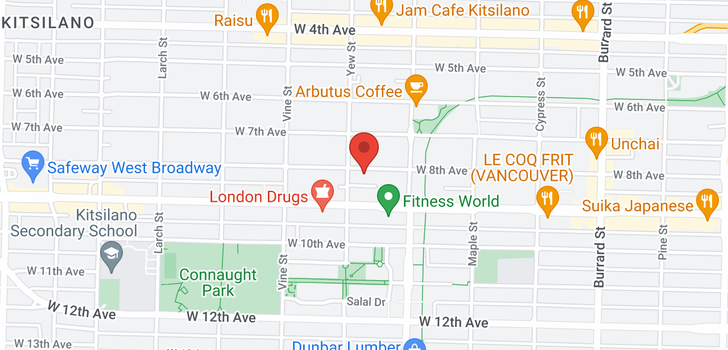 map of 9 2188 W 8TH AVENUE